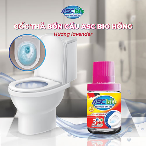 Cốc thả bồn cầu ASC BIO hồng 180g