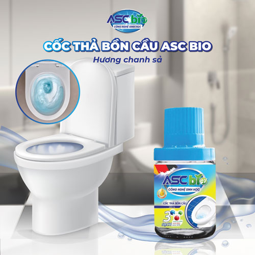 Cốc thả bồn cầu ASC BIO xanh 180g